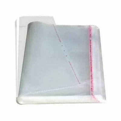 Bossa de plàstic transparent amb tira adhesiva